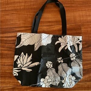 ALOHA Collection Black and White Floral coffee Shoulder Bag. Limited edition
